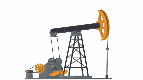 油泵石油钻机动画卡通