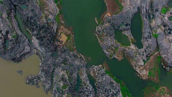 3000bok看不见的美丽的湄公河岩石