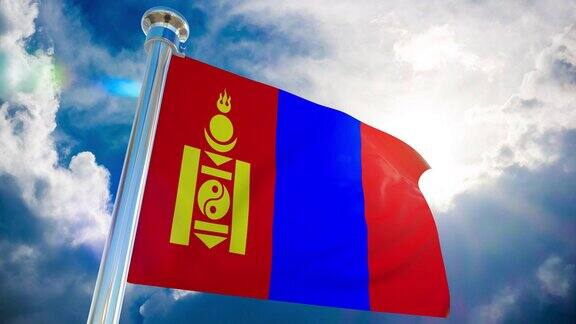 4K-蒙古旗帜|可循环股票视频