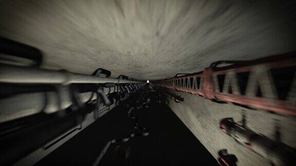 黑暗的隧道和生锈的管道06