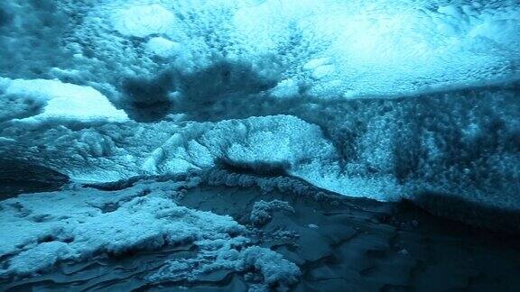 Vatnajokull冰川内的冰洞