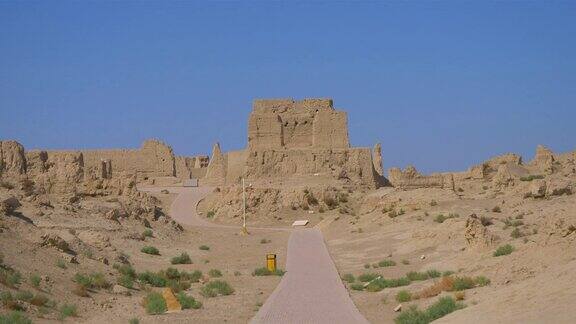 中国新疆维吾尔自治区交河遗址景观