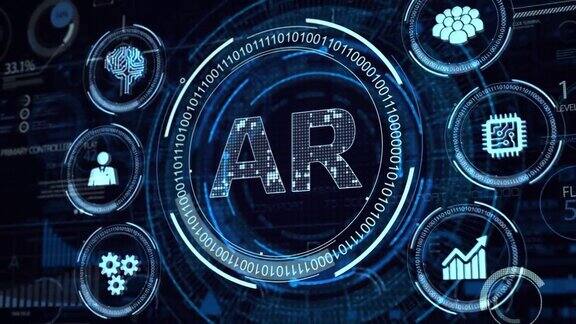 Ar增强现实图标商业技术互联网和网络概念