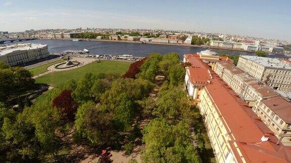 鸟瞰图海军尖顶圣彼得堡4k