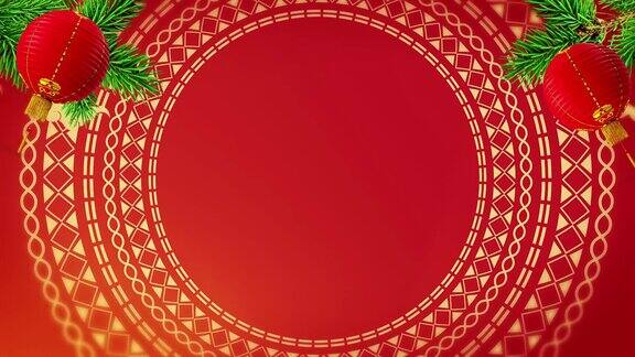 中国新年庆典问候背景为红色
