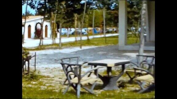 1962年意大利60年代加尔达湖上的露营