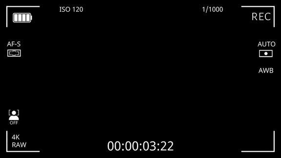 动画录像机摄像头取景器屏幕4K分辨率大小和alpha通道