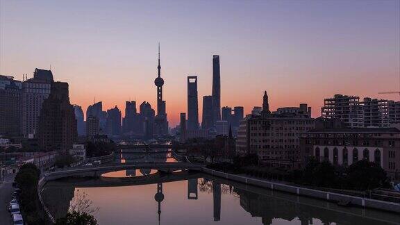 上海陆家嘴夜景延时拍摄
