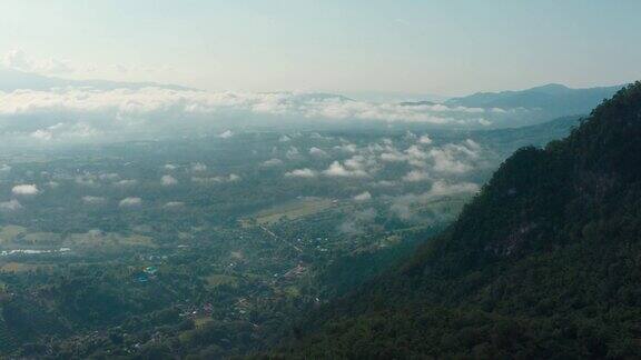 泰国清迈清岛山鸟瞰图