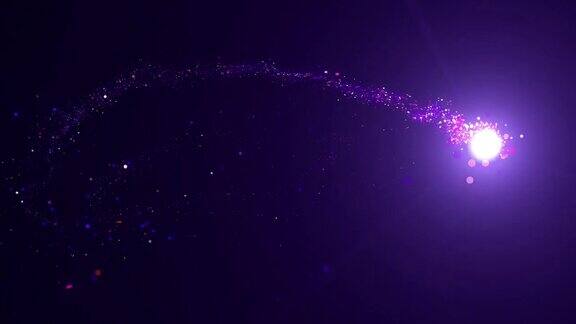 紫色粒子闪闪发光的过渡和覆盖