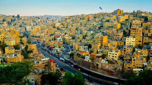 时间流逝电影日出约旦首都安曼的场景