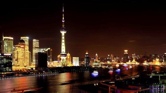 上海夜时光流逝