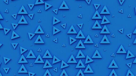 三角形运动几何图案三角形多边形形状无缝循环三维动画箭头概念抽象背景时尚简单的运动设计