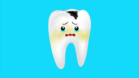 不健康的牙齿会因为疼痛和哭泣而颤抖