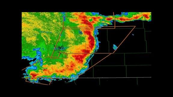 强雷暴多普勒雷达动画