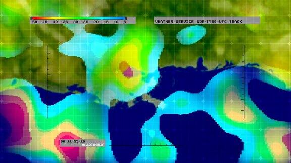 天气雷达数码卫星地图(海湾)