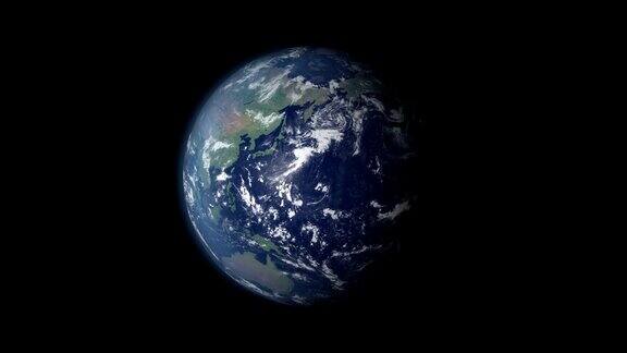 地球360度旋转和变焦以埃及为中心