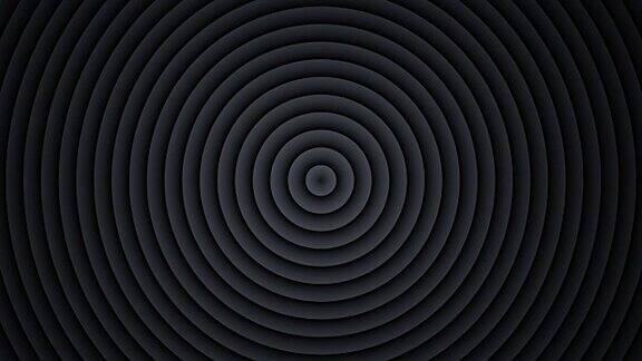 同心黑圆扩展无缝循环3D渲染