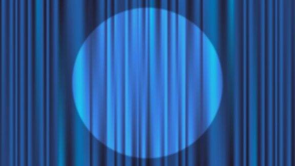 蓝色舞台窗帘与动画舞台灯光和色度键背景