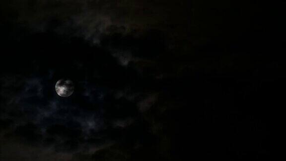黑夜背景下的满月