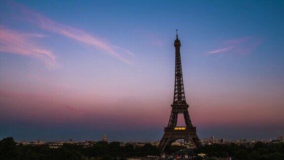 时间圈:法国巴黎的埃菲尔铁塔