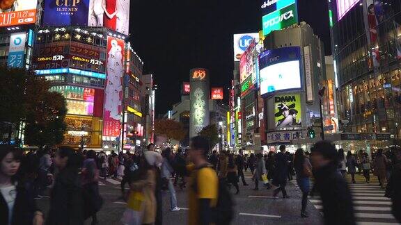 东京涩谷拥挤的人群