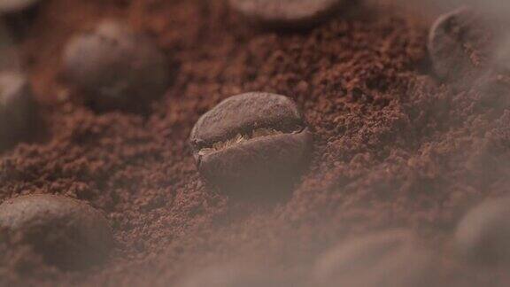 咖啡的种子芳香的咖啡豆是由咖啡豆烘烤出来的烟熏出来的