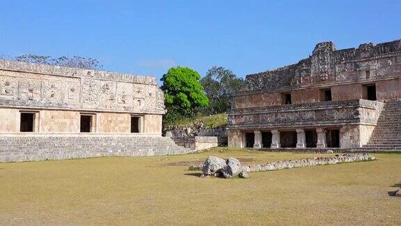 墨西哥Uxmal-Nunnery四合院-玛雅文化复杂考古遗址
