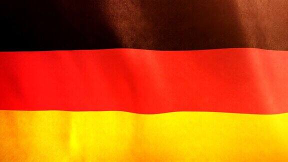 4k高度详细的德国国旗-可循环