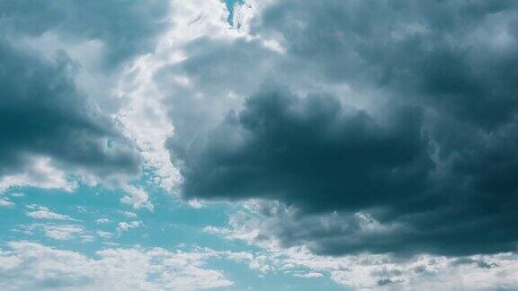 在暴风雨来临之前时间像一圈史诗般的风暴云映衬着蓝天