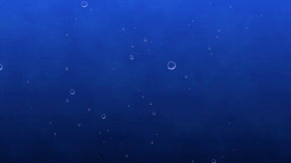 动画水下场景浮动气泡-无缝循环背景动画-水