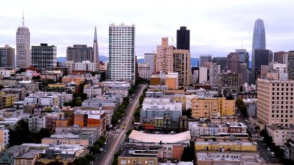 旧金山加利福尼亚城市景观海湾城市与城市的新最高塔2018