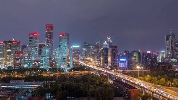 航拍北京市中心城市风光