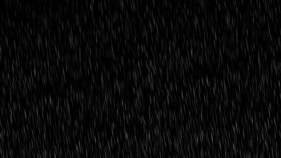 下落的雨雨滴下落阿尔法黑色背景下的雨动画雨滴下落阿尔法真实的雨高质量叠加循环4k视频片段下落循环大雨