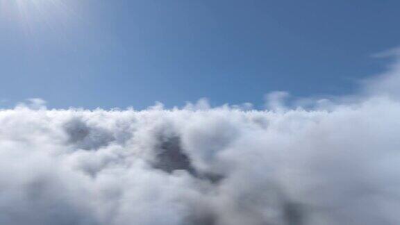 无限飞在电影云背景无缝循环v01
