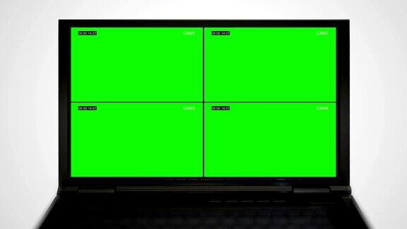 闭路电视的笔记本显示器显示