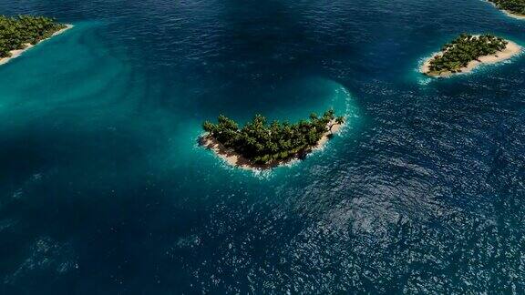 鸟瞰图天堂热带岛屿在海上