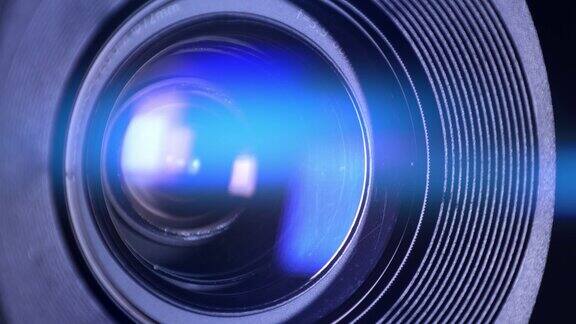 光学玻璃上光斑相机镜头的微距拍摄变焦相机镜头的过程
