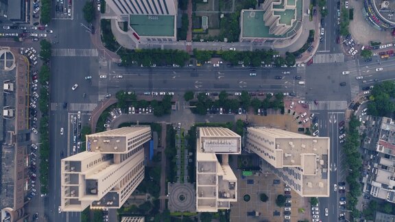 住宅建筑鸟瞰图