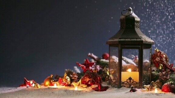 灯笼和圣诞装饰