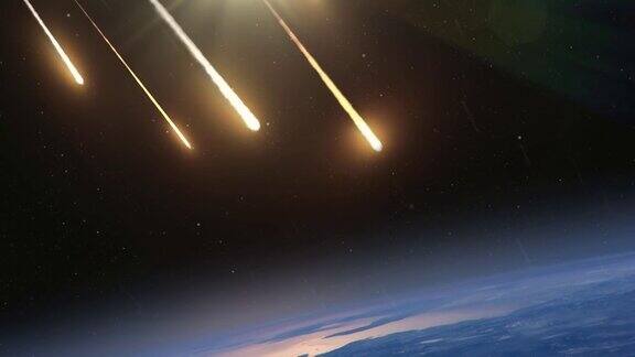 流星和小行星在地球大气层中燃烧