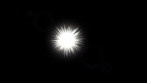 动漫中心白光光束无缝循环4K光线光束动画一束白光在黑色的背景上闪耀中间有一束光