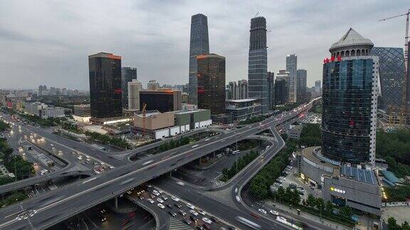 时间推移-北京CBD地区鸟瞰图(WSRLPan)