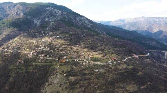 鸟瞰图南斯拉夫村庄保加利亚