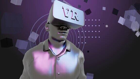 虚拟现实未来技术元宇宙概念-4K循环镜头
