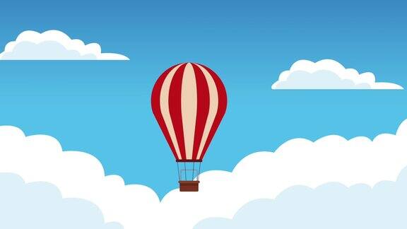 热气球旅行高清动画