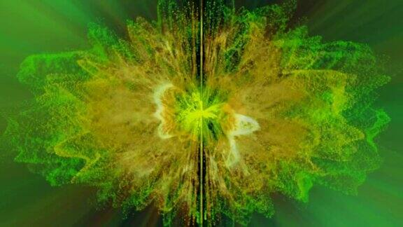 粒子星云抽象背景-绿色