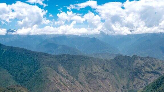 秘鲁库斯科马丘比丘安第斯山脉的时间流逝