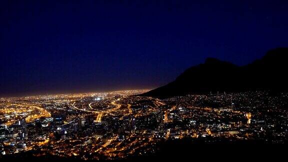 南非开普敦美丽的夜景