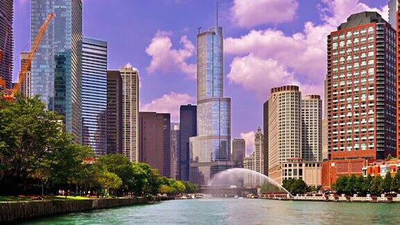 芝加哥市中心的美景